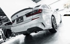 画像4: BMW 3シリーズ G20 G21 M-TECH Mスポーツ リアバンパー用 ディフューザー カナード本物DryCarbon ドライカーボン (4)