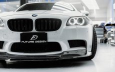 画像9: BMW 5シリーズ F10 セダン M5 フロントバンパー用リップスポイラー 本物カーボン Carbon  (9)