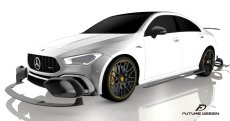 画像14: BENZ メルセデス・ベンツ CLA-Class W118 CLA45フロントバンパー用 エアベントカバー ガーニッシュ 本物DryCarbon ドライカーボン (14)