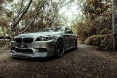 画像2: BMW 5シリーズ F10 セダン M5 フロントバンパー用リップスポイラー 本物カーボン Carbon  (2)