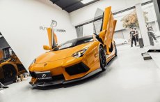 画像2: Lamborghini ランボルギーニ LP700-4 フロント用カーボン リップスポイラー アンダー 本物Carbon カーボン (2)