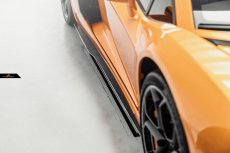 画像2: Lamborghini ランボルギーニ LP700-4 サイド用スカート ステップ スポイラー 本物DryCarbon ドライカーボン (2)