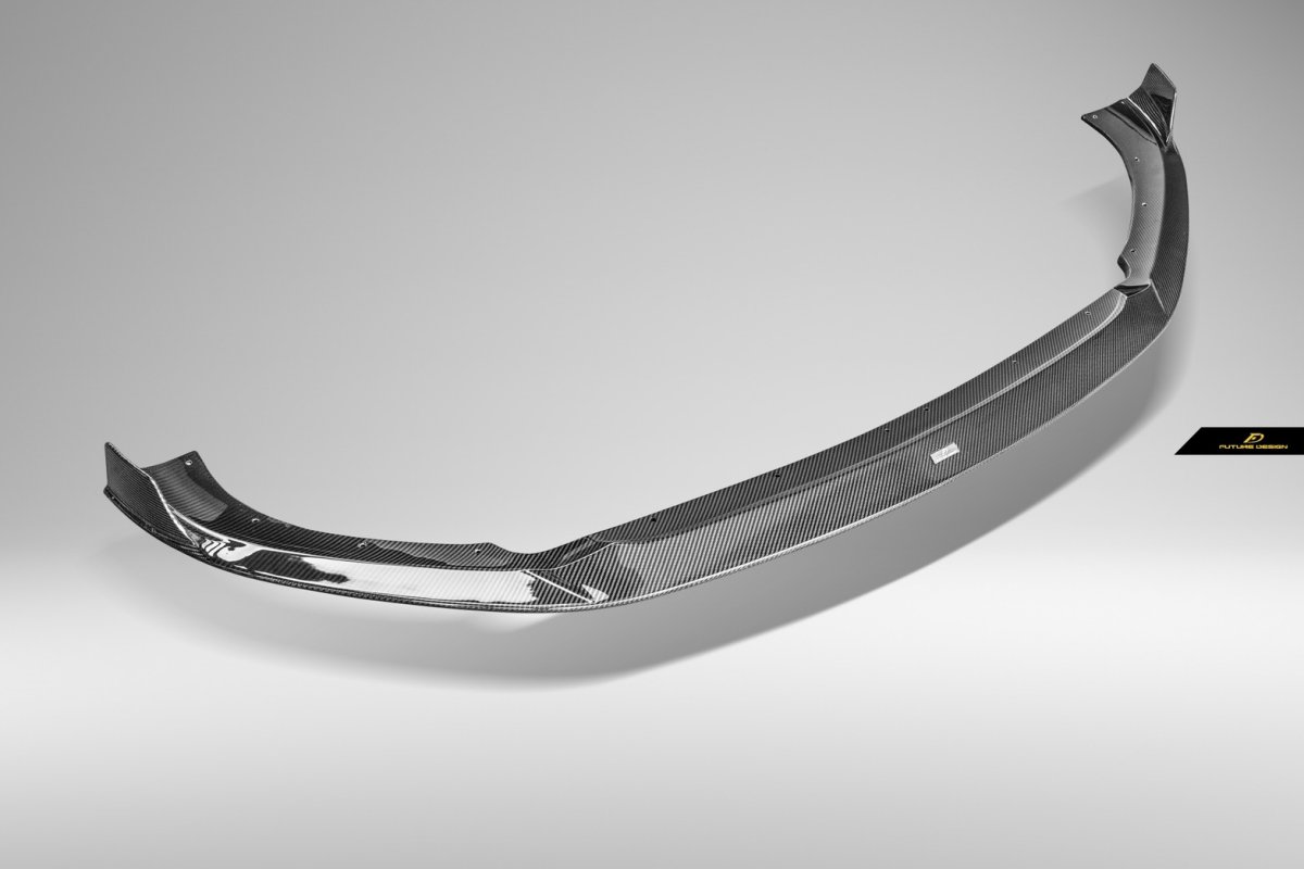 画像16: BENZ メルセデス・ベンツ CLS-Class C257 W257 AMGフロントバンパー用カーボンリップスポイラー 本物DryCarbon ドライカーボン  (16)