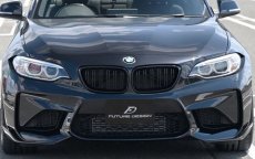 画像5: BMW 2シリーズ F87 M2 フロント用艶ありブラック キドニーグリル センターグリル  (5)