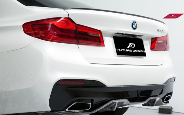 さ*る様  5シリーズ G30 後期 Mスポーツ リアディフューザー(スプ BMW 5シリーズ G30 G31 Mスポーツ用 リアディフューザー 本物DryCarbon