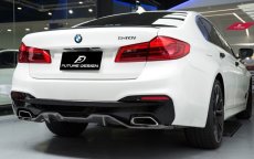 画像3: BMW 5シリーズ G30 G31 Mスポーツ用 リアディフューザー 本物DryCarbon ドライカーボン (3)