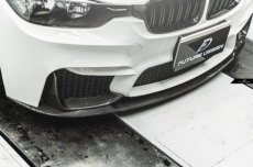 画像4: BMW 3シリーズ F30 セダン F31 ツーリング  社外バンパー専用 フロント リップスポイラー 3点セット 本物DryCarbon ドライカーボン (4)