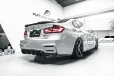 画像4: BMW 3シリーズ F30 セダン 社外バンパー専用 リアディフューザー 3点セット 本物DryCarbon ドライカーボン (4)