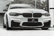 画像7: BMW 3シリーズ F30 セダン F31 ツーリング  社外バンパー専用 フロント リップスポイラー 3点セット 本物DryCarbon ドライカーボン (7)