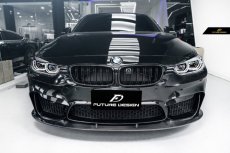 画像1: BMW 3シリーズ F30 セダン F31 ツーリング  社外バンパー専用 フロント リップスポイラー 本物DryCarbon ドライカーボン (1)