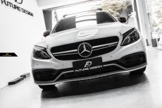 画像1: BENZ メルセデス・ベンツ C-Class W205 C205 S205 C63ルック 改造用 フロントバンパー グリル付 エアロ カスタム (1)