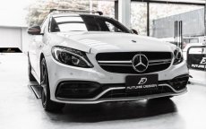 画像5: BENZ メルセデス・ベンツ C-Class W205 C205 S205 C63ルック 改造用 フロントバンパー グリル付 エアロ カスタム (5)