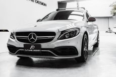 画像4: BENZ メルセデス・ベンツ C-Class W205 C205 S205 C63ルック 改造用 フロントバンパー グリル付 エアロ カスタム (4)