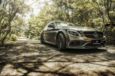 画像2: BENZ メルセデス・ベンツ C-Class W205 C205 S205 社外バンパー専用 C63ED1 アンダー リップスポイラー 本物Drycarbon ドライカーボン (2)