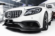 画像4: BENZ メルセデス・ベンツ C-Class W205 C205 S205 社外バンパー専用 フロント リップスポイラー 本物Drycarbon ドライカーボン (4)