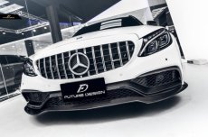 画像11: BENZ メルセデス・ベンツ C-Class W205 C205 S205 社外バンパー専用 フロント リップスポイラー 本物Drycarbon ドライカーボン (11)