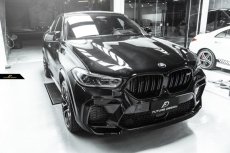 画像5: BMW Xシリーズ X6 G06 F96 前期車 フロント用艶ありブラック キドニーグリル センターグリル X6M (5)