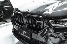 画像2: BMW Xシリーズ X6 G06 F96 前期車 フロント用艶ありブラック キドニーグリル センターグリル X6M (2)