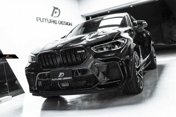 BMW Xシリーズ X6 G06 F96 前期車 フロント用艶ありブラック キドニー