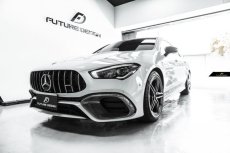 画像4: BENZ メルセデス・ベンツ CLA-Class W118 CLA45フロントバンパー用 エアベントカバー ガーニッシュ 本物DryCarbon ドライカーボン (4)