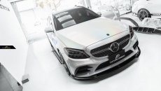 画像5: BENZ メルセデス・ベンツ C-Class W205 C205 S205 後期車専用 フロント リップスポイラー 本物Drycarbon ドライカーボン (5)