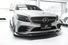 画像4: BENZ メルセデス・ベンツ C-Class W205 C205 S205 後期車専用 フロント リップスポイラー 本物Drycarbon ドライカーボン (4)