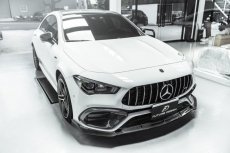 画像1: BENZ メルセデス・ベンツ CLA-Class W118 CLA45フロントバンパー用リップスポイラー 本物DryCarbon ドライカーボン (1)