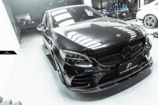 画像12: BENZ メルセデス・ベンツ C-Class W205 C205 S205 後期車専用 フロント リップスポイラー 本物Drycarbon ドライカーボン (12)