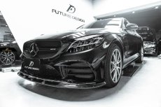 画像9: BENZ メルセデス・ベンツ C-Class W205 C205 S205 後期車専用 フロント リップスポイラー 本物Drycarbon ドライカーボン (9)