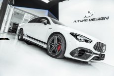 画像6: BENZ メルセデス・ベンツ CLA-Class W118 AMGサイドステップ用スカート スポイラー 本物Drycarbon (6)