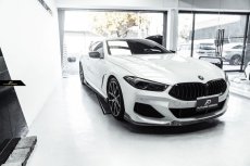 画像2: BMW 8シリーズ G14 G15 G16 Mスポーツ フロント用 リップスポイラー 本物DryCarbon ドライカーボン (2)