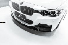 画像3: BMW 3シリーズ F30 セダン F31 ツーリング Mスポーツ フロント用 リップスポイラー 艶ありブラック (3)