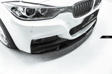 画像2: BMW 3シリーズ F30 セダン F31 ツーリング Mスポーツ フロント用 リップスポイラー 艶ありブラック (2)