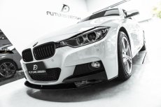 画像1: BMW 3シリーズ F30 セダン F31 ツーリング Mスポーツ フロント用 リップスポイラー 艶ありブラック (1)
