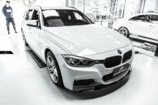 画像8: BMW 3シリーズ F30 セダン F31 ツーリング Mスポーツ フロント用 リップスポイラー 艶ありブラック (8)