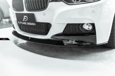 画像5: BMW 3シリーズ F30 セダン F31 ツーリング Mスポーツ フロント用 リップスポイラー 艶ありブラック (5)