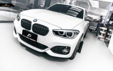 画像5: BMW 1シリーズ F20 LCI フロント用艶ありブラックキドニーグリル センターグリル (5)
