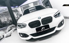 画像3: BMW 1シリーズ F20 LCI フロント用艶ありブラックキドニーグリル センターグリル (3)
