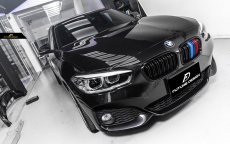 画像5: BMW 1シリーズ F20 LCI 青紺赤 フロント用艶ありブラックキドニーグリル センターグリル  (5)