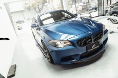 画像2: BMW 5シリーズ F10 セダン M5 フロントバンパー用リップスポイラー 本物DryCarbon ドライカーボン (2)