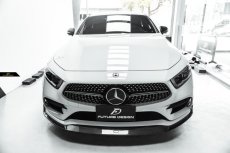 画像1: BENZ メルセデス・ベンツ CLS-Class C257 W257 AMGフロントバンパー用カーボンリップスポイラー 本物DryCarbon ドライカーボン  (1)