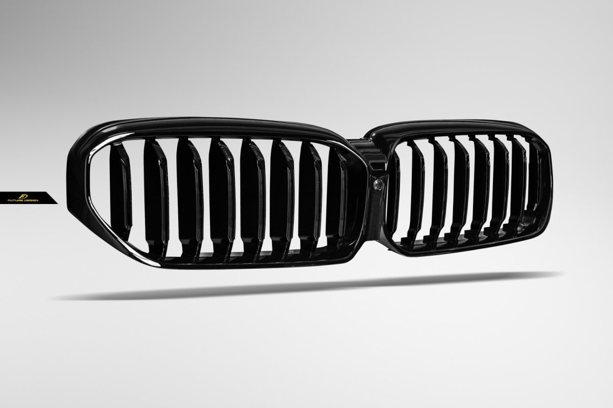 画像8: BMW 5シリーズ G30 セダン G31 ツーリング 後期車 フロント用艶ありブラックキドニーグリル センターグリル (8)