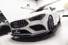 画像2: BENZ メルセデス・ベンツ CLA-Class W118 X118 フロントバンパー用リップスポイラー 本物DryCarbon ドライカーボン (2)