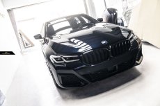 画像3: BMW 5シリーズ G30 セダン G31 ツーリング 後期車 フロント用艶ありブラックキドニーグリル センターグリル (3)