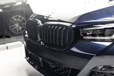 画像2: BMW 5シリーズ G30 セダン G31 ツーリング 後期車 フロント用艶ありブラックキドニーグリル センターグリル (2)