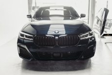 画像3: BMW 5シリーズ G30 セダン G31 ツーリング 後期車 フロント用艶ありブラックキドニーグリル センターグリル (3)