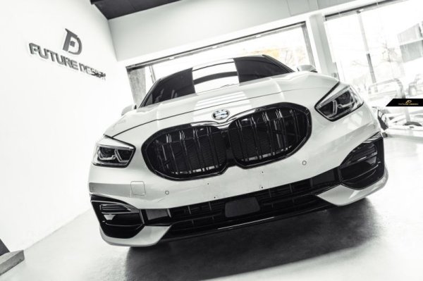 BMW 1シリーズ F40 フロント用艶ありブラック キドニーグリル センター