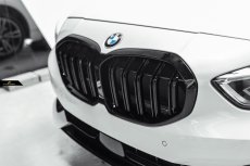 画像7: BMW 1シリーズ F40 フロント用艶ありブラック キドニーグリル センターグリル (7)