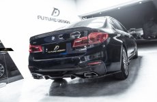 画像3: BMW 5シリーズ G30 セダン トランク用リアスポイラー 本物Drycarbon ドライカーボン (3)