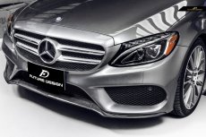 画像7: BENZ メルセデス・ベンツ C-Class W205 S205 C205 AMGフロントバンパー用 3点セット リップスポイラー本物DryCarbon ドライカーボン (7)